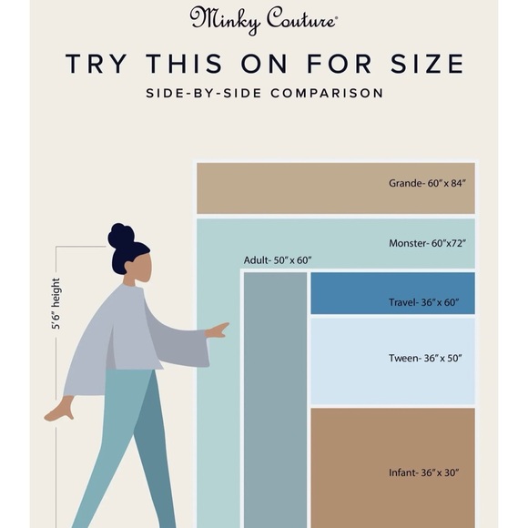 Minky Couture 60x84 Luxurious Navy Blue Plush Blanket Grande - Picture 7 of 7